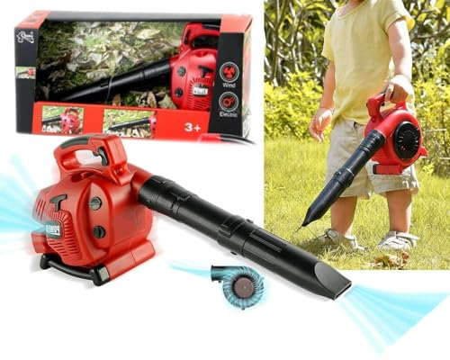 Set da Gioco per Bambini soffiatore per Foglie Giocattolo, Attrezzi da Giardino per Esterni, Funziona Davvero e riproduce Suoni realistici