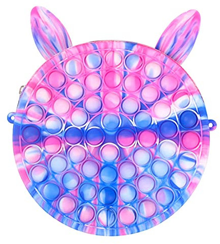 JTKDL Zappeln Umhängetasche, Push Zappeln Spielzeug Anhänger Tasche Push Bubbles Handtasche Bubble Zappeln Spielzeug Stressabbau Spielzeug für Erwachsene Kinder,B