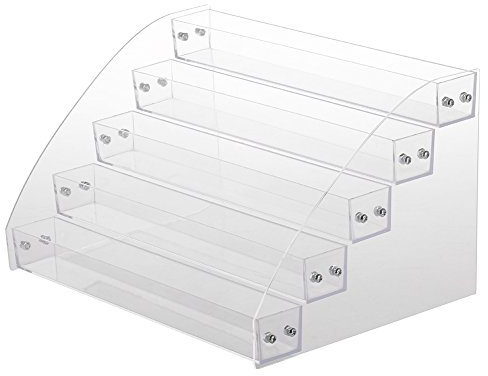 Nagellack Treppe, 2-7 Etagen Acryl Nagellack Ständer, Nagellack Aufbewahrung Regal Organizer, löschen Nagellack Halter, Nagellack Lippenstift Organisieren Standplatz-Halter, Transparent(5 Etagen)