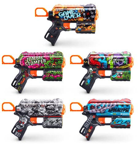 Zuru - XSHOT – Pistole Skins Flux – 8 Pfeile aus Schaumstoff – Farbe leicht – 36516