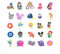 15, 30, Mixed, Girl Or Boy Superhero Famous Cute Cool Funny Random Colourful Shoe Charms Decorations For Croc Clog Shoes, Bracelet And Wristband For Women & Men No Duplicates (15 Girls)