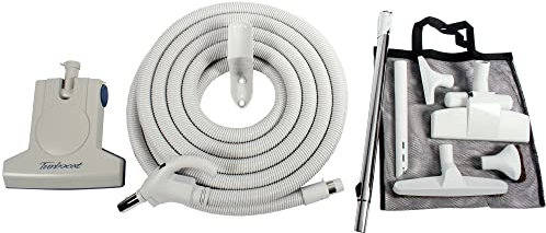 Cen-Tec Systems Turbine Zentralstaubsauger-Set TurboCat Luftturbinenwerkzeug mit Schlauch und Aufsätzen für Zentralsauger, grau, 40 Ft. Hose