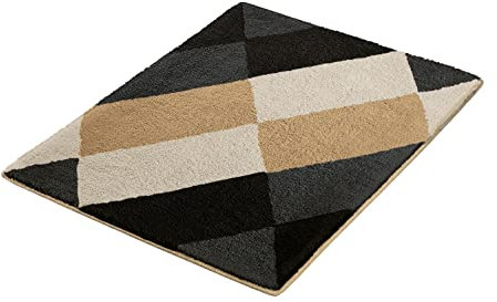 Kleine Wolke Badteppich Ayana, Farbe: Schwarz, Material: 100% Polyacryl, Größe: 55x 65 cm