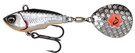 Savage Gear Fat Tail Spin sinkend - Jig Spinner, Größe/Gewicht/Farbe:6.5cm / 16g / Dirty Silver