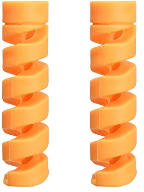 BestAlice 20 PCS Charger Cable Saver, Flexible Spiral Tube Wire Management Organizer Protective Cord Sleeve, Silicone Cable Wire Protector, Yellow