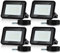 Tubiaz LED Scheinwerfer, 4x30W LED Fluter 2550LM Superhell LED Strahler Flutlicht, IP66 Wasserdicht Sicherheitslampe 3000K Warmweiß, 120° Abstrahlwinkel für Baustelle Hof (kein Stecker)