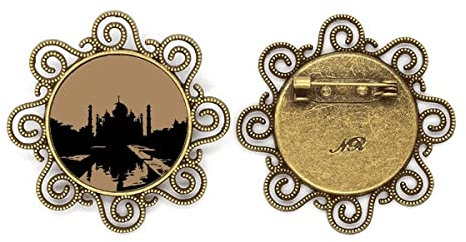 Ancient Buildings Taj Mahal Blumenbrosche Schmuck Geschenk für Mädchen