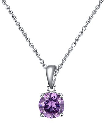 Bellitia Jewelry Alexandrit Halskette Damen Anhänger in 925 Sterling Silber, Juni Geburtsstein Geschenk für Mutter Damen Frau Mädchen Schmuck für Valentinstag Geburtstag