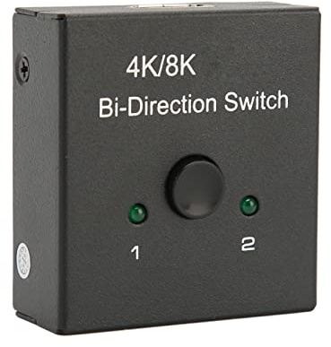 Bewinner 8K 4K HDMI Switch Splitter, Bi Direction HDMI 2.1 Splitter Switcher, 1 in 2 Out, 2 in 1 Out HDMI Switch, 40 Gbps 2 Port Display Selector Box für, PC, TV