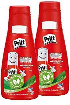 Pritt Alleskleber, schnell trocknender Kleber mit einfacher Anwendung, lösemittelfreier Flüssigkleber für Kinder, 2x100 g weißer Bastelkleber für viele Bastelmaterialien, 9H PAKA2
