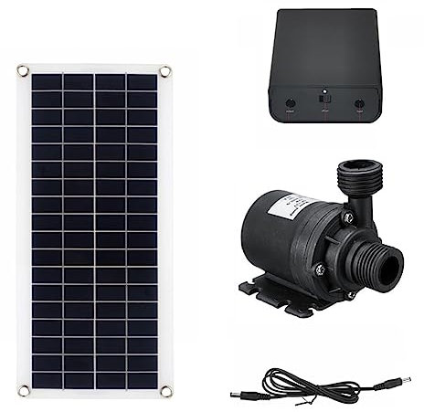 YHUEGH 50W Kit Pannello Solare 800L/H Pompa Ad Acqua Solare Senza Spazzole Cella Solare Pannello Fotovoltaico Fontana Pompa dell'Acqua Piscina di Acqua Pompa dello Stagno