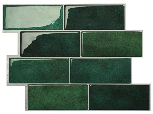 SMART TILES Schil- en Plak Tegelstickers - 5 Vellen Van 29,36cm x 21,29cm - 3D Zelfklevende PVC Tegels- en Plak achterwandstickers voor de Keuken, Badkamer en Wand, Gekleurde en Waterbestendig Tegels