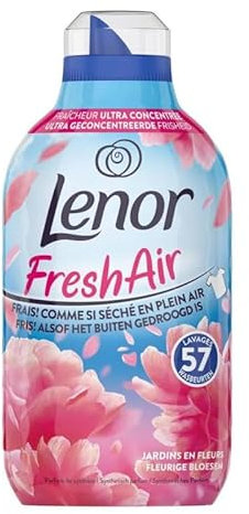 Lenor Fresh Air Weichspüler 456 Waschungen, Blüte - Ultrakonzentrierte Frische, Recycelte Flasche