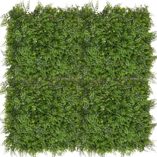 Hansmeier Pflanzenwand Farn - Vertikaler Garten - 100 x 100 cm - schnell montiert & erweiterbar - Sichtschutz - Wandpaneele - Kunstpflanze