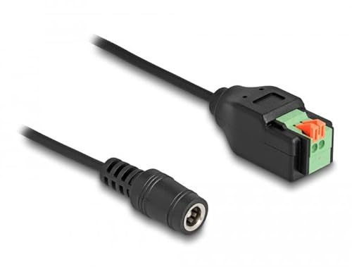 DeLOCK DC Adapter 5,5 x 2,1 mm Buchse auf Klemmenblock mit Druckknopf 15 cm Marke