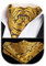HISDERN Herren Krawattenschal Paisley Blumen Gold Krawattenschal mit Einstecktuch Taschentuch Set Halstuch fur Hochzeit Business Punkt Ascot Krawatte und Einstecktuch