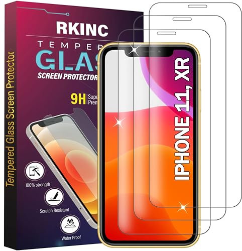 RKINC 3 Stück, Panzerglas Schutz Glas für iPhone 11 / iPhone XR 6.1-Inch, Panzer HD Displayschutzfolie, 0,33 mm kratzfest, splitterfrei, blasenfrei, lebenslangeGarantie