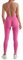RXRXCOCO Spaghetti Strap Gerippte Jumpsuit Damen Eng Rückenfreie Padded Overall Bauchweg Yoga Sport Einteiler Romper Bodysuit Rose Rosa L