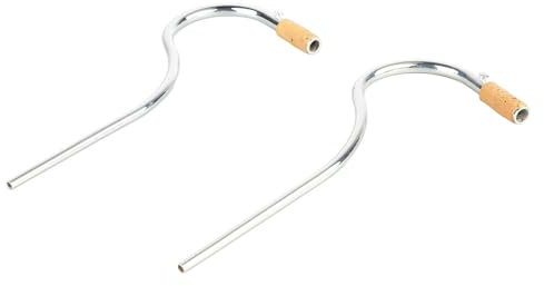 2 St¨¹ck Fagott-Mundst¨¹cke, Kork-Metall-Mundst¨¹ck, Fagott, Versilbert, Gebogener Hals mit Korkgelenk f¨¹r Fagottspieler oder Anf?nger