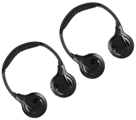 UPALDHOU Cuffia Senza Fili Auricolare Senza Fili Auricolare A Infrarossi, Cuffia Stereo Senza Fili A Infrarossi IR A 2 Canali Cuffia A Infrarossi Per Poggiatesta Auto Motore Di Controllo