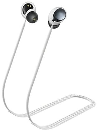 For Anker SoundCore Space A40 Earphone Anti-Lost Lanyard Rope Silicone For Anker SoundCore Space A40 Earbuds (Beige White)