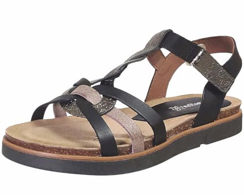 Xapatan, 1532 IBIZANEGRO, Femme Nu-Pied Noir Fantaisie - 38 EU