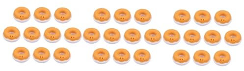 Angoily 30pcs Silicone Donut Earphone Winder Cable Organizer for Headphones Compact Cord Storage Case Lightweight Portable Design for Earbud Management White