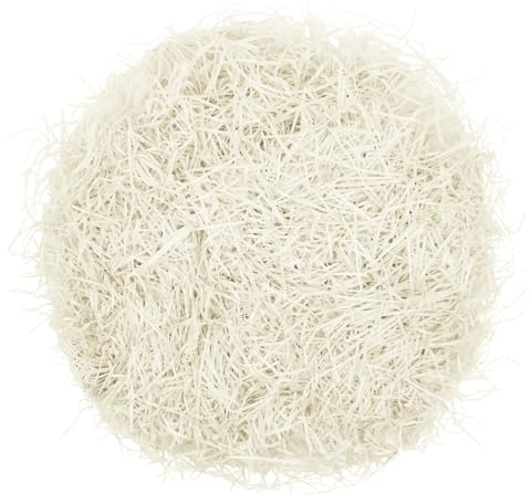 500 g raffia-fyllning, presenthamper-strimlor, rivet papper, presentfyllning för partyhamper, fyllning och presentförpackning för presentlåda, dekoration (krämvit)