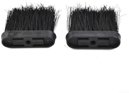 2 recambios de cepillo oblongo para el hogar, pelo suave para un mantenimiento y limpieza efectivos de la chimenea, herramienta multifuncional de limpieza de cenizas para el hogar (S)
