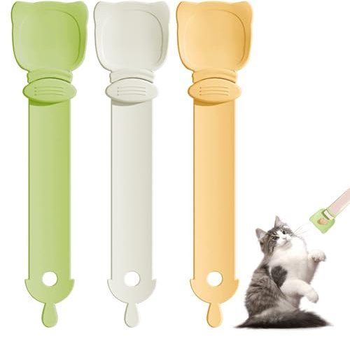 Cat Treat Spoon, Cat Strip Squeeze Spoon, Happy Spoons for Cats Treats, Pet Feeding Spoons, Pet Food Feeder for Liquid Snack (3 Colors)