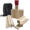 JacJoe All Pro Kubb Spiel im Freien | Wurfspiel mit Tragetasche | Kegelspiel | Gummi Holz Garten Rasen Spiele | Wurfspiel mit Tragetasche (30 x 5 x5 cm-King, S)