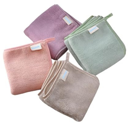 ROSSRORE Thicken Kitchen Cloths, Upgraded Replacement Microfiber Towels Super Absorbent Oil-Resistant Easy to Clean, Cationic Dishcloths with Anti-Mold and Antibacterial Properties - 4 Piece Set