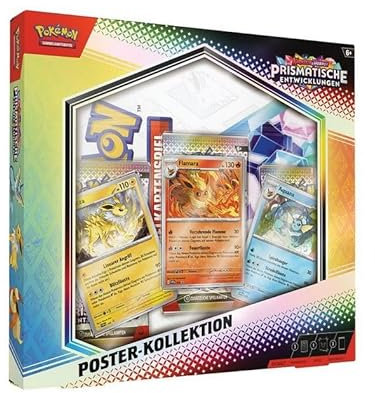 Pokemon-Sammelkartenspiel Poster-Kollektion Karmesin & Purpur – Prismatische Entwicklungen (3 Boosterpacks & 3 holografische Promokarten) - DE - Deutsch