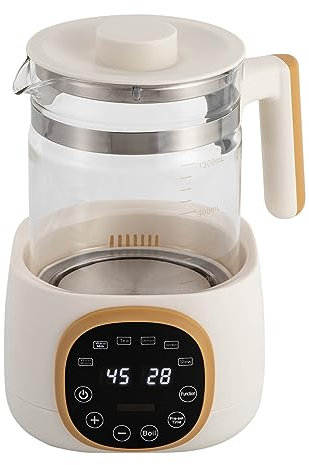 WEIGR Babyflaschenwärmer Tragbar - Elektrischer Flaschenzubereiter 1.3L mit Warmhaltefunktion, Babymilchwärmer, LED-Anzeige, Präzise Temperaturkontrolle 37-95°C, Ideal für Nachtfütterung