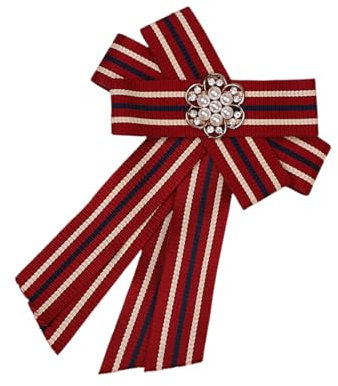 divuukyi Broche papillon tendance avec nœud et gouttes d'huile - Accessoire de fête, 10.5*15, Tissu