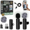 2 Pcs Micrófono inalámbrico para iPhone, iPad, Android, PC, con USB-C, Microfonos de Solapa con Clip para Grabación de Vídeo, Youtube, Twitch, TikTok, Vlog, Podcast, en Vivo con cancelación de Ruido.