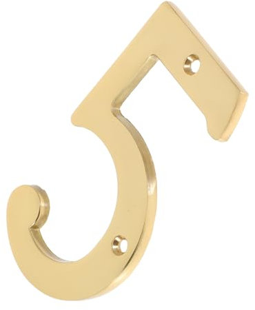 jojofuny Luxury Brass Door Number Signs House Number Plate Brass Meticulous Craftsmanship for Home