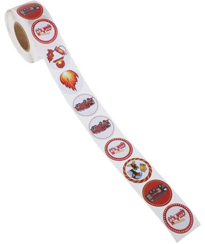 ERINGOGO 1rolle Feuerwehr Aufkleber Für Junge Mädchen Feuerwehrfahrzeug Sticker Kreative Und Lehrreiche Dekoration Für Feuerwehrpartys Und Sicherheitsspiele Für Junge Mädchen Und