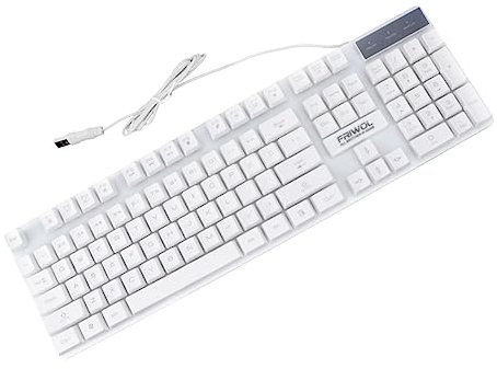 SHINEOFI Clavier de Jeu Étanche USB Lumineux Clavier d'Ordinateur de Bureau pour Pc Portable Accessoire Informatique Pratique Utilisation à Bureau Design Élégant Noir