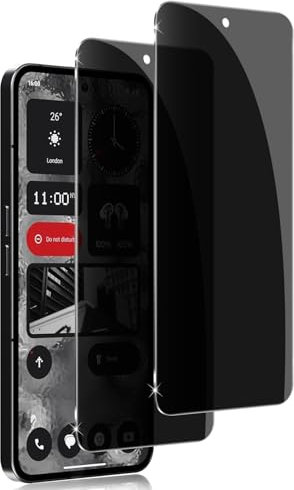 Holilo pour Nothing Phone 2 Anti-Espion Verre Trempé 2 Pièces, 9H Dureté Privacy Verre Trempé Membrane Anti-Spy Protection D'écran Anti-Peeping Anti Rayures Film Protection