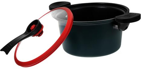 Warmhm Multifunktionaler Kochtopf Kocher Dampfkochtopf Suppenmacher Dampfgarer Gasherd Mikro-Schnellkochtopf Suppentöpfe Hauskochgeschirr raffiniertes Eisen Dark Green