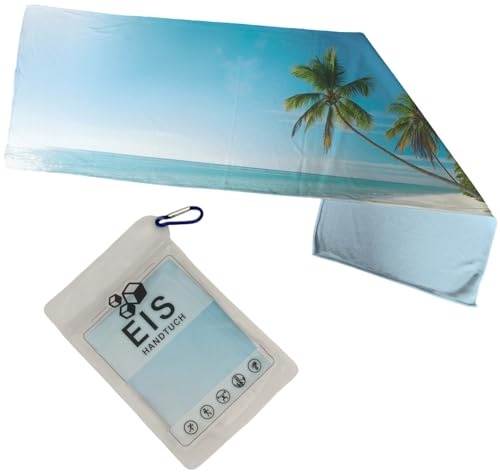 speecheese Tropisches Paradies Eishandtuch XL für Strandliebhaber erfrischendes Kühlhandtuch - Perfektes Sommererlebnis