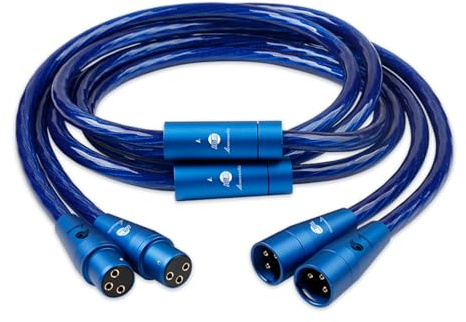 BOAACOUSTIC JIB XLR Kabel 1m High end XLR Audio Kabel Mikrofonkabel S-OCC XLR Stecker auf Buchse 3 PIN (BM-2503,2-PACK/SET，1m)