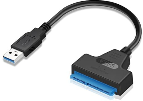 EasyULT USB 3.0 to SATA III Hard Drive Cable, Super Speed USB 3.0 vers SATA Disque Convertisseur Cable Adapter pour 2.5 SSD/HDD Drives, Supports UASP | Super Speed USB 3.0 vers SATA Disque Convertisseur Cable Adapter pour 2.5 SSD/HDD Drives, Supports UASP