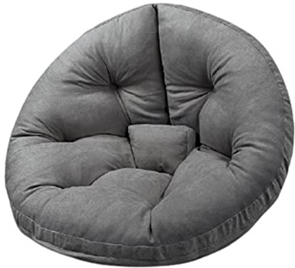 OIFAODAO, Graues Lazy-Sofa, Leinenstoff, for Sitzen und Liegen, geeignet for Schlafzimmer Wohnzimmer,Das Faule Sofa(A1)