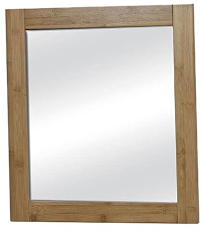 Tendance Miroir Mural pour Salle de Bain - Très Bonne qualité - Style Exotique - en Bambou, Beige