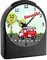 CreaDesign, WU-50-1009, Feuerwehr, analog Kinderwecker schwarz, Funkwecker ohne Ticken, mit Licht, personalisiert mit Namen, 9,6 x 5,5 x 11,9 cm, 104 g
