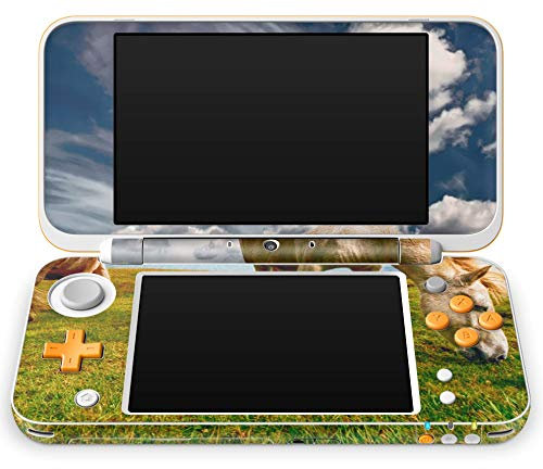 Skins4u Aufkleber Design Schutzfolie Skin kompatibel mit Nintendo New 2DS XL Island Pferde