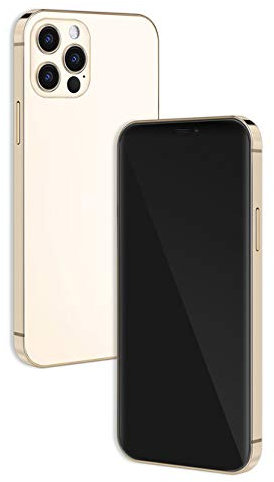 Ohne Logo – nicht funktionierende Nachbildung 1:1 Telefon Dummy Display Phone Modell für Phone 12 Pro / 12 Pro Max Fake Model Toy (Gold Blackscreen, 6,1 Zoll)