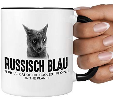 Russische Blau Russian Blue Official Cat cool Tasse Kaffee lustig Kaffeebecher Design